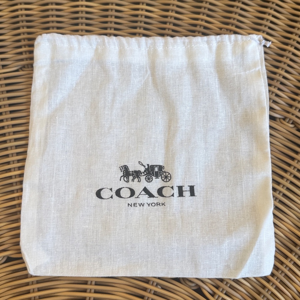 COACH Lot of 5 size 8" x 8" Drawstring Dust Bag Cover Storage Cloth - Picture 2 of 4